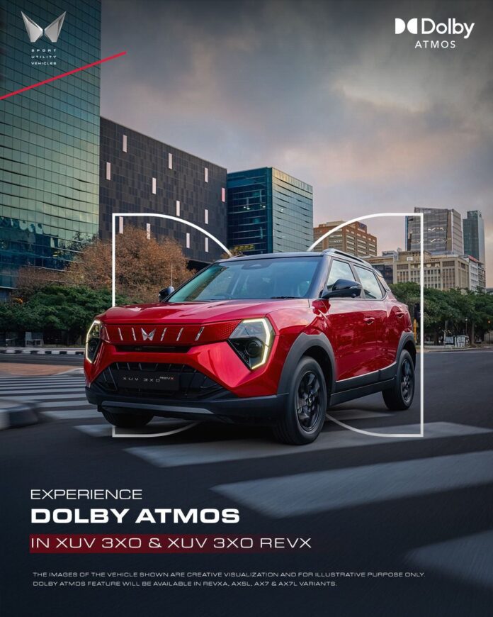 Mahindra XUV 3XO First SUV Globally To Get Dolby Sound System
