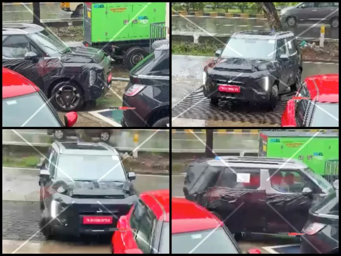 Kia Syros EV Spied Testing At Charging Station