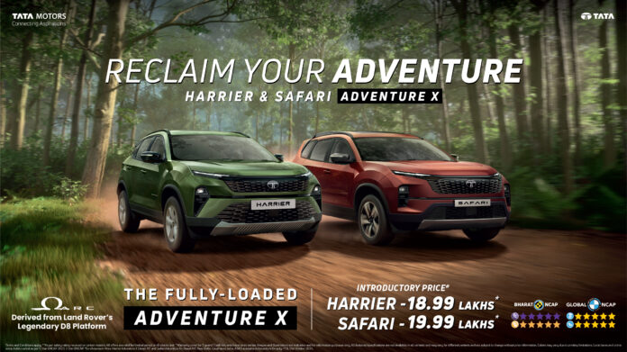 Tata Harrier and Tata Safari Adventure X Key Visual