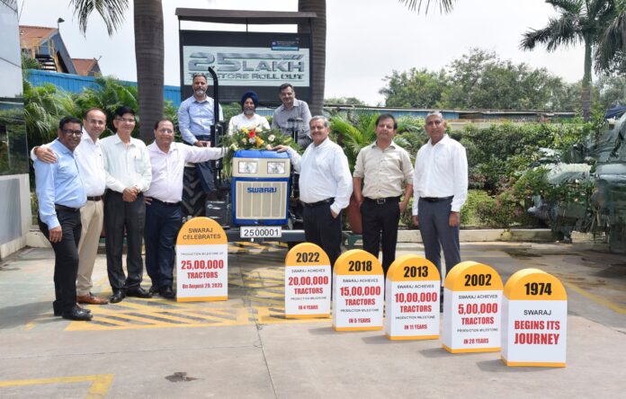 Swaraj Tractors Achieves 25 Lakh Production Milestone Swaraj Tractors Achieves 25 Lakh Production Milestone