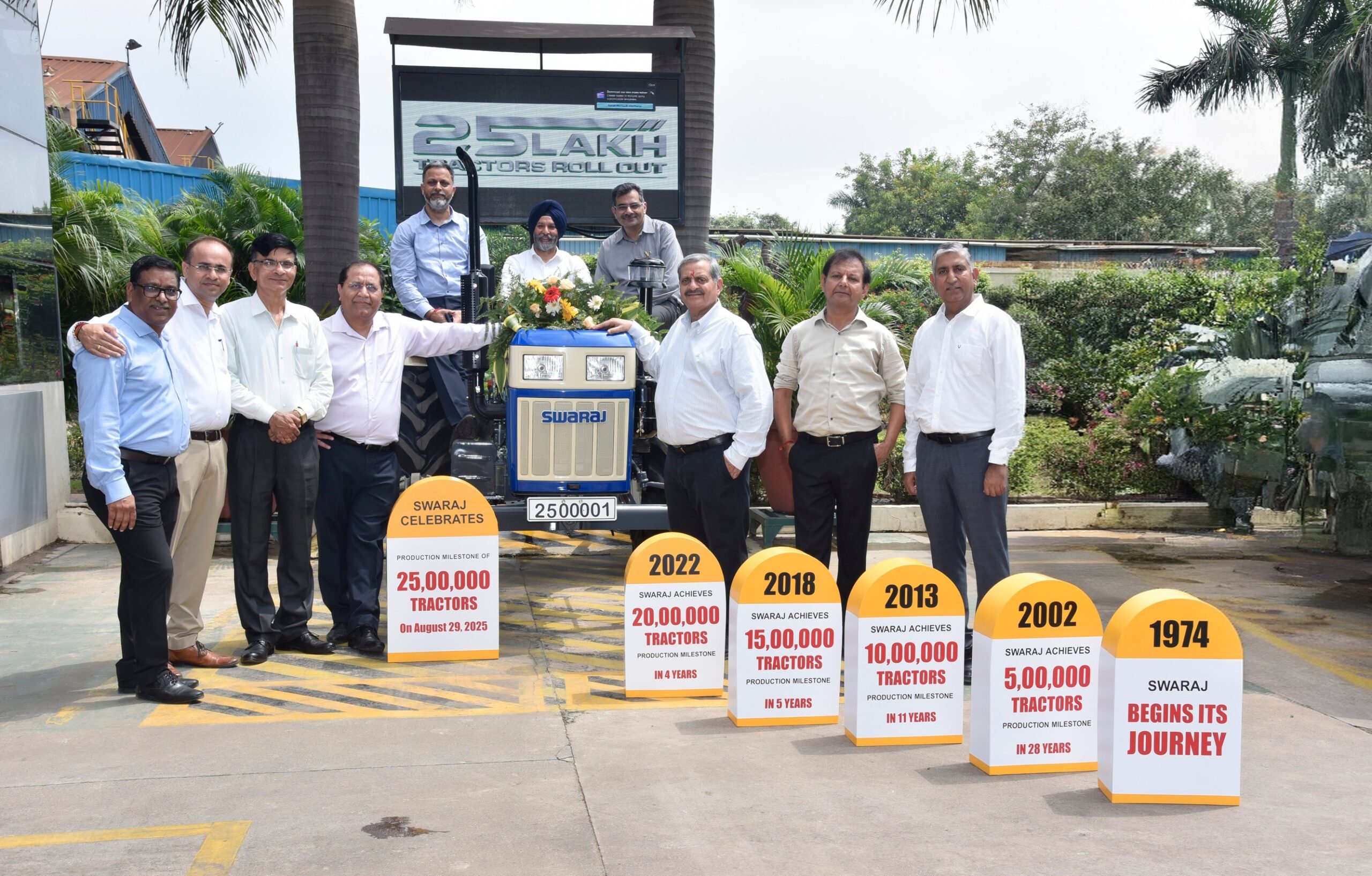 Swaraj Tractors Achieves 25 Lakh Production Milestone