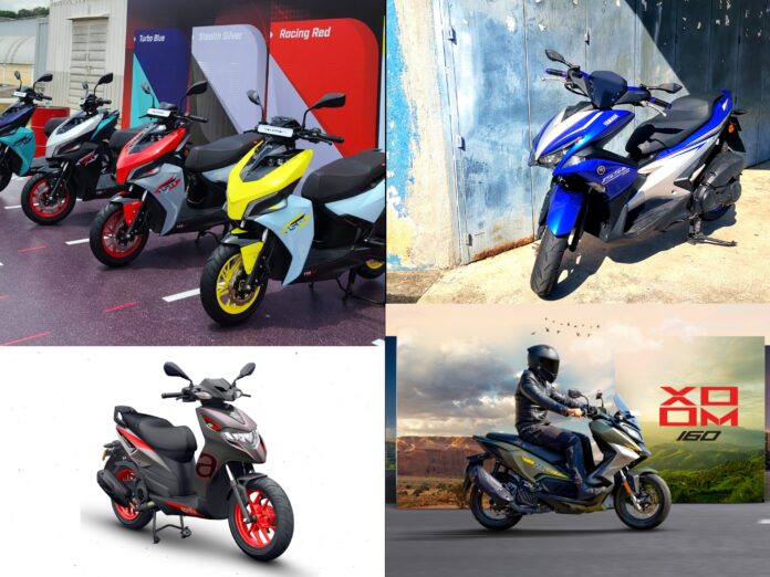 TVS Ntorq 150 vs Rivals - Aprilia SR 175, Hero Xoom 160 & Yamaha Aerox 155