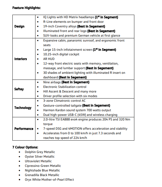 Volkswagen Tayron R-Line in India (1)
