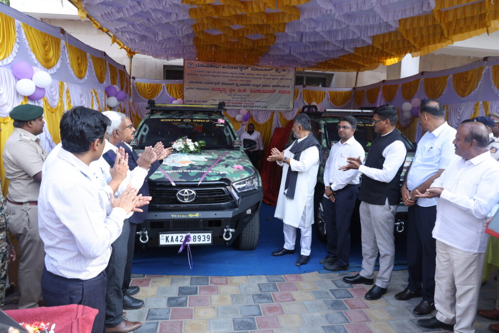 Toyota Hilux With Forest Fire Mitigation Tools Handed To Bengaluru Gov