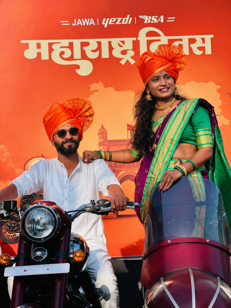 NJYOC Rides To New Jawa Yezdi Dealership At Navale Bridge Road