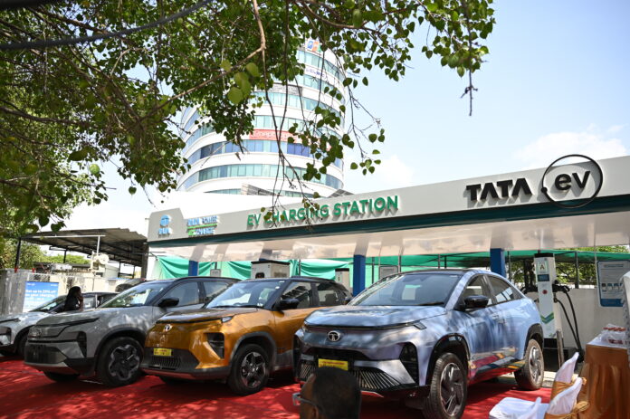 High-SpeedTATA.ev MegaCharger Now In Telangana Hub Hitech City, iLabs