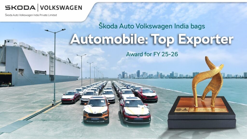 Škoda Auto Volkswagen India Named Top Exporter for FY 2025-26 by Mumbai Port Authority