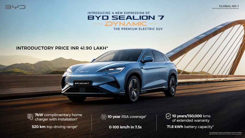 BYD 71 Kwh Sealion 7 Variant Launched In India