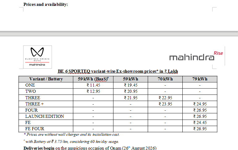 Press Release_Mahindra introduces the BE 6 SPORTEQ
