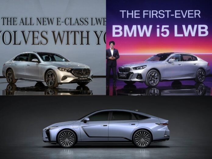 BMW i5LWB vs Lexus ES500e Vs Mercedes E-Class Diesel - Specification Comparison