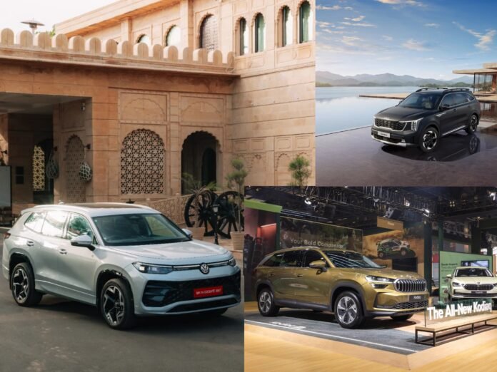 Kia Sorento Vs Volkswagen Tayron Vs Skoda Kodiaq Vs Jeep Meridian