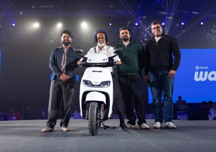 (L-R)Suhas Rajkumar, Founder and CEO, Simple Energy_Dr. A. Velumani, Creator - Thyrocare, AVMLabs & AVMSmiles_ Shreshth Mishra, Co-founder, Simple Energy_Ankit Gupta, Co-founder, Simple Energy
