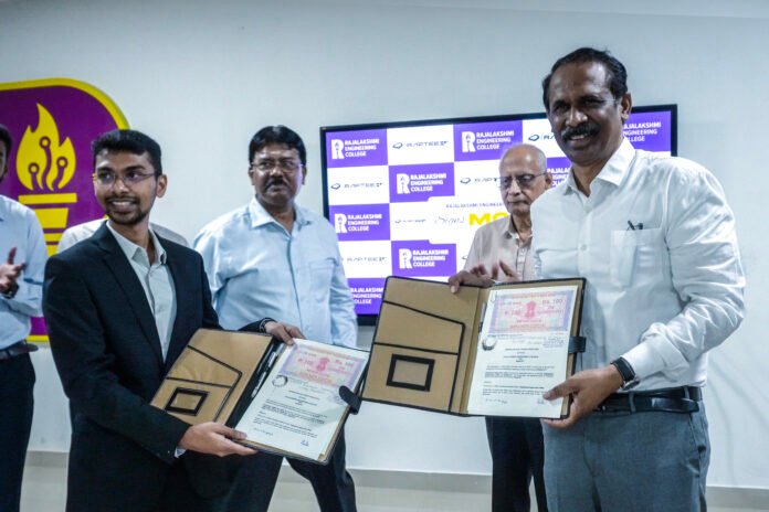 Raptee.HV Launched Centre of Excellence for electric mobility at Rajalakshmi Engineering College