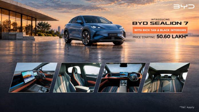BYD Sealion 7 Rich Tan & Black Interiors