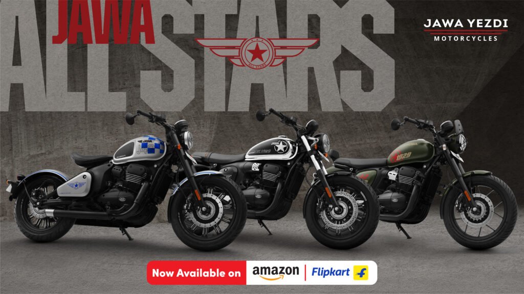 Jawa All Stars Range Reaches Amazon.in and Flipkart!