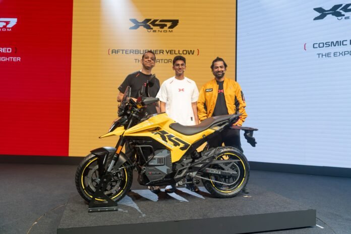 Niraj Rajmohan, CTO, Vinayak Bhat, CPO and Narayan Subramaniam, CEO Launched the X-47 Venom, powered by the new VX-100 platform