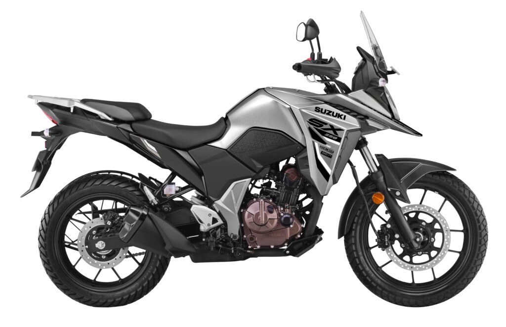 Suzuki V-Strom SX in New Glass Sparkle Black + Metallic Matte Fibroin Gray