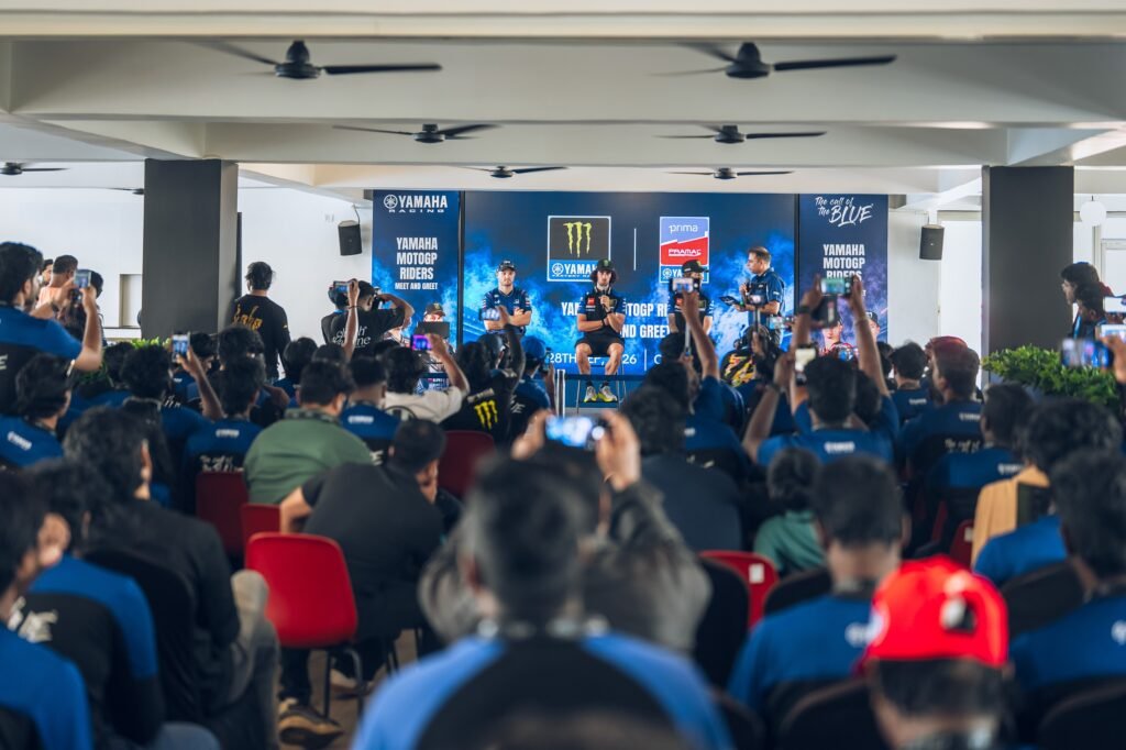 Yamaha MotoGP riders interact with fans at in Chennai